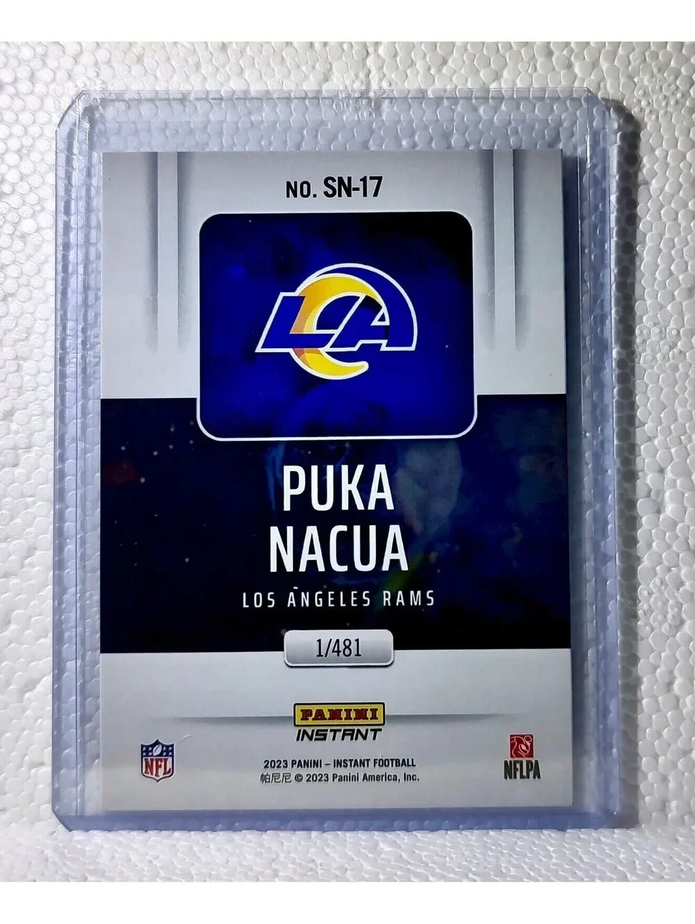 Puka Nacua 2023 Panini NFL #17 Supernova Football Card Los Angeles Rams 1/481